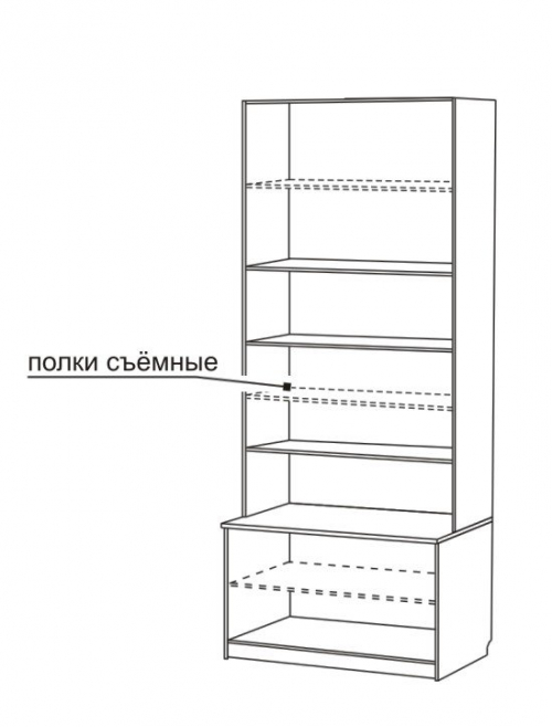 Шкаф с нишей для ТВ С 468 М — изображение 2