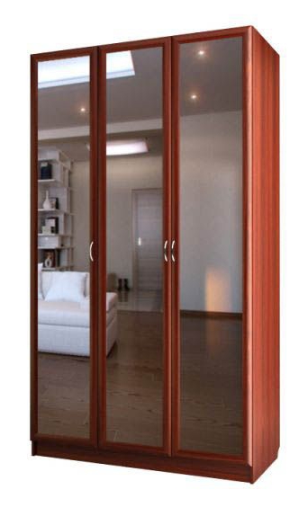 Шкаф для платья и белья 3-х дверный с зеркалами С 404/3 М