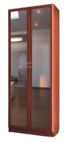 Шкаф для платья и белья двухдверный с зеркалами C 402/1 M
