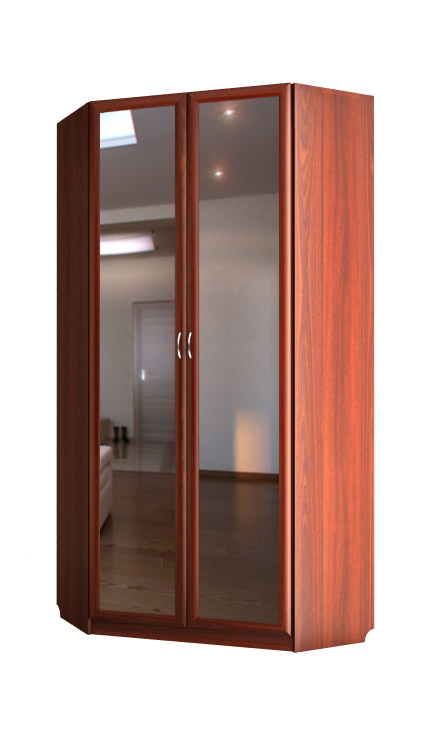 Шкаф угловой 2-х дверный с зеркалом С 242/1 М