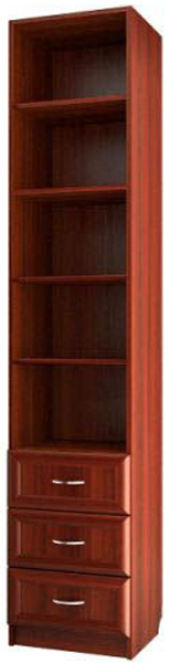 Шкаф для книг узкий с 3-мя ящиками С 415 М